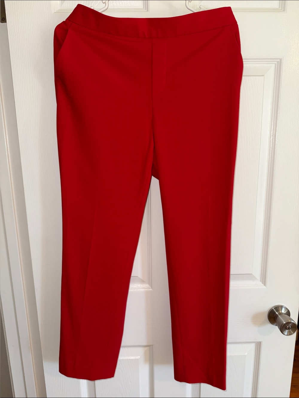 Banana Republic Red Straight-Leg Dress Pants
